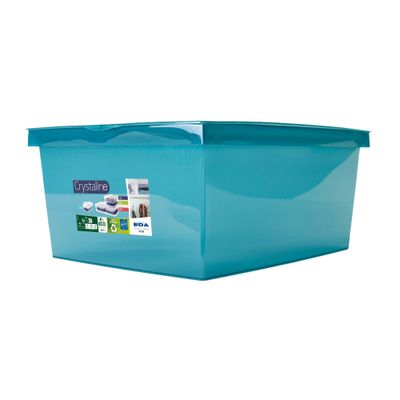 BOITE DE RANGEMENT "CRYSTALINE" BLEUE