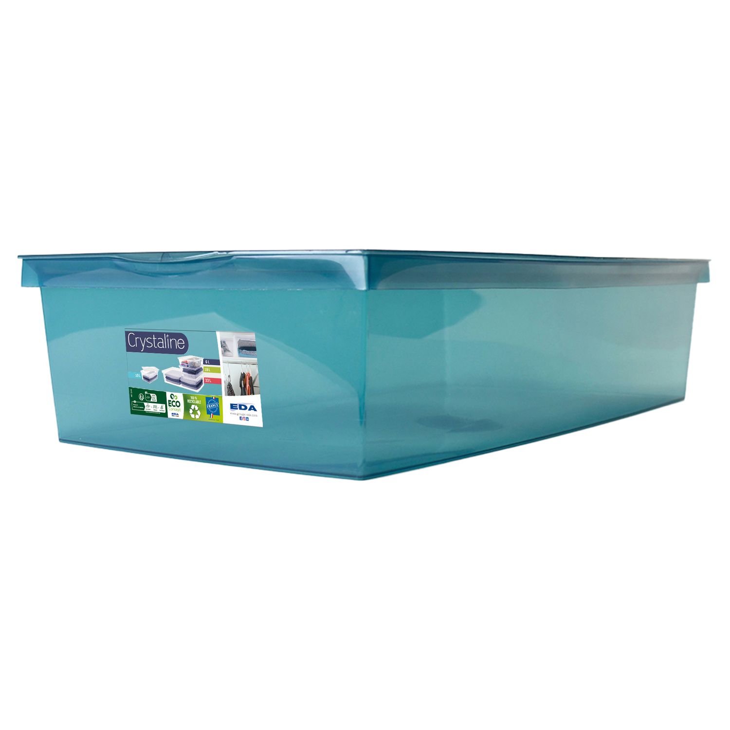 BOITE DE RANGEMENT "CRYSTALINE" BLEUE
