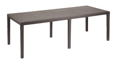 TABLE DE JARDIN "QUEEN" EFFET ROTIN