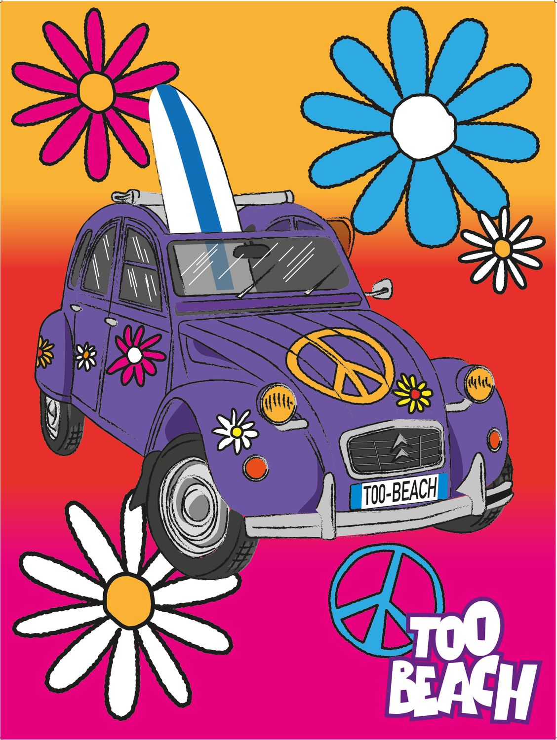DRAP DE BAIN 2 PLACES "70'S"