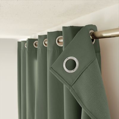 RIDEAU THERMIQUE 135X240 VERT GRIS