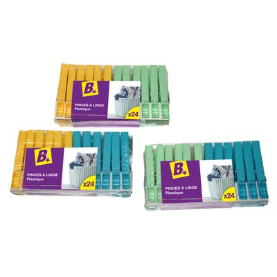 LOT DE 24 PINCES À LINGE