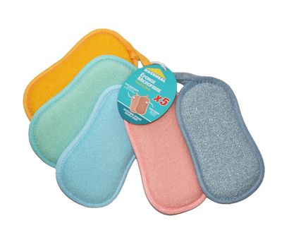 LOT DE 5 ÉPONGES MICROFIBRE