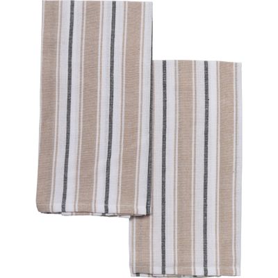 LOT DE 2 SERVIETTES "LÉON"  BEIGE