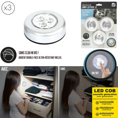 SET DE 3 LAMPES LED