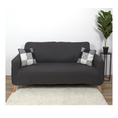 HOUSSE EXTENSIBLE POUR CANAPÉ  DEUX PLACES GRIS