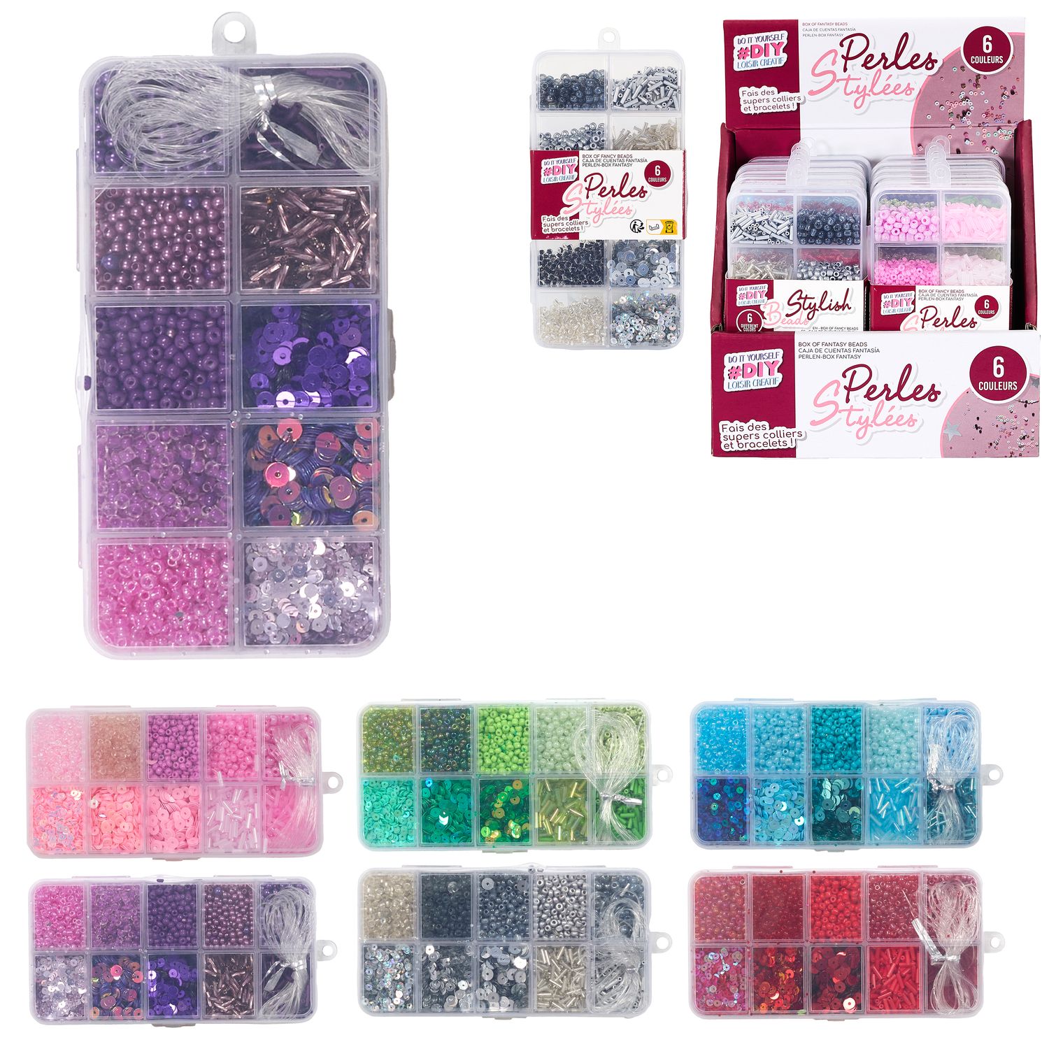 COFFRET DE PERLES AVEC FIL
