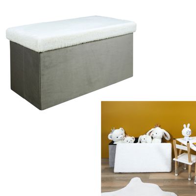COFFRE  BANC PLIANT "LEO" GRIS