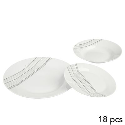 SERVICE VAISSELLE 18 PIÈCES "LIGNES"