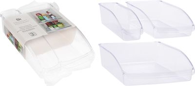 LOT DE 3 BACS DE RANGEMENT POUR RÉFRIGÉRATEUR