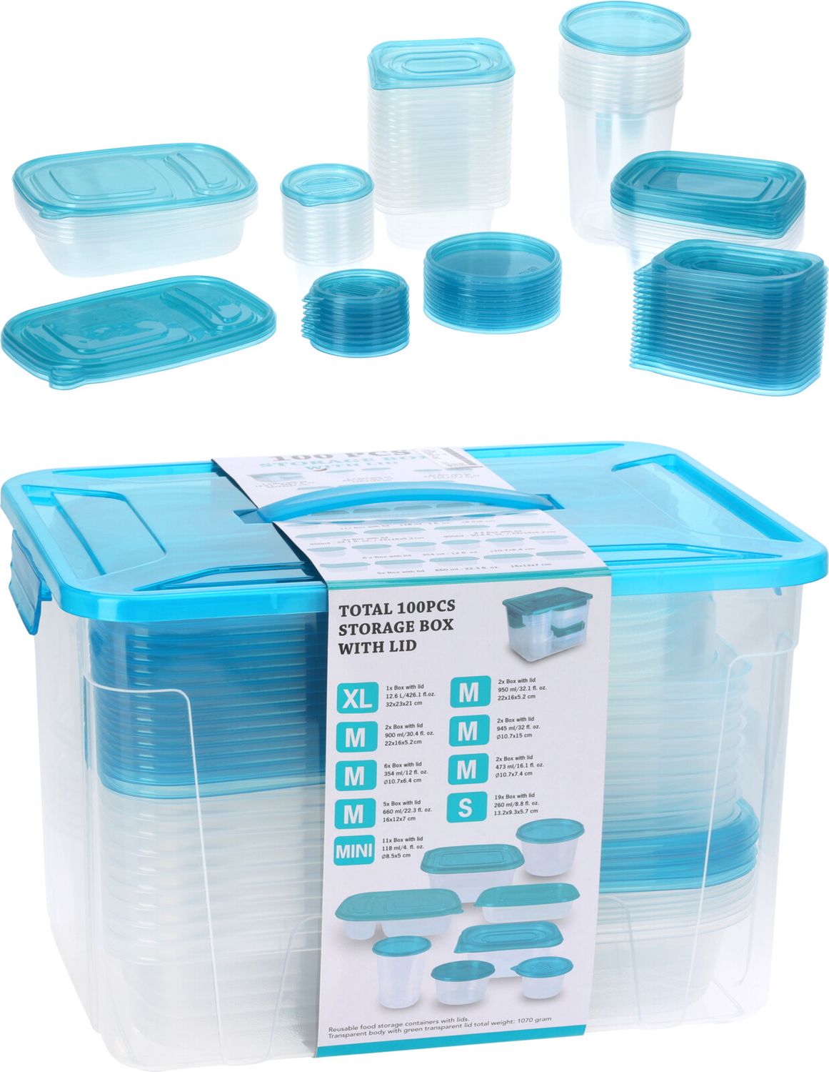 LOT DE 50 BOÎTES DE RANGEMENT