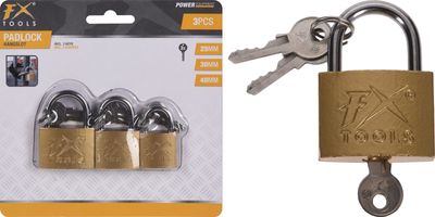 LOT DE 3 CADENAS À CLÉ