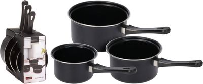 LOT DE 3 CASSEROLES ANTI-ADHÉSIVES