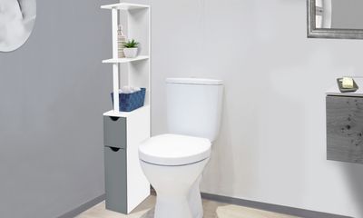 ÉTAGÈRE WC GRISE