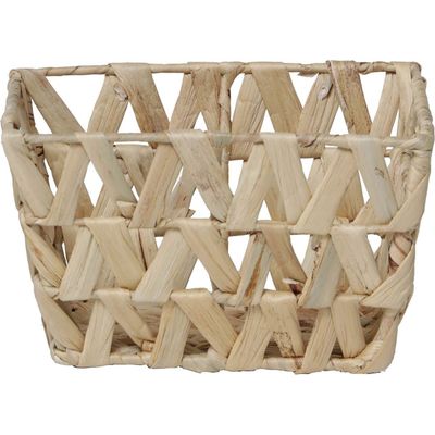PANIER ÉVASÉ EN JACINTHE TRESSÉE T3