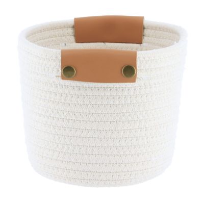 PANIER BLANC AVEC POIGNÉES T3