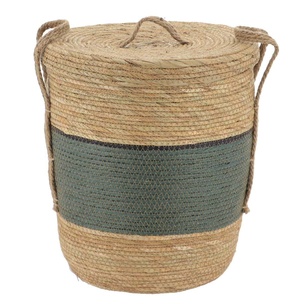 PANIÈRE À LINGE KAKI/NATUREL T1