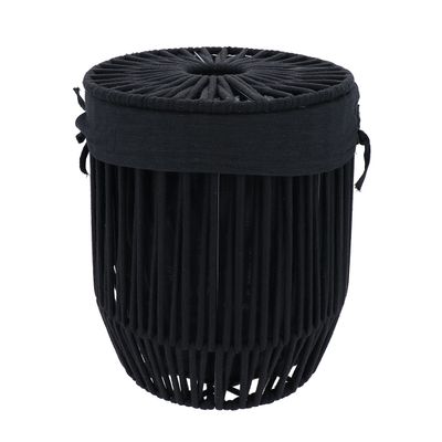 PANIÈRE À LINGE AVEC COUVERCLE NOIR T1