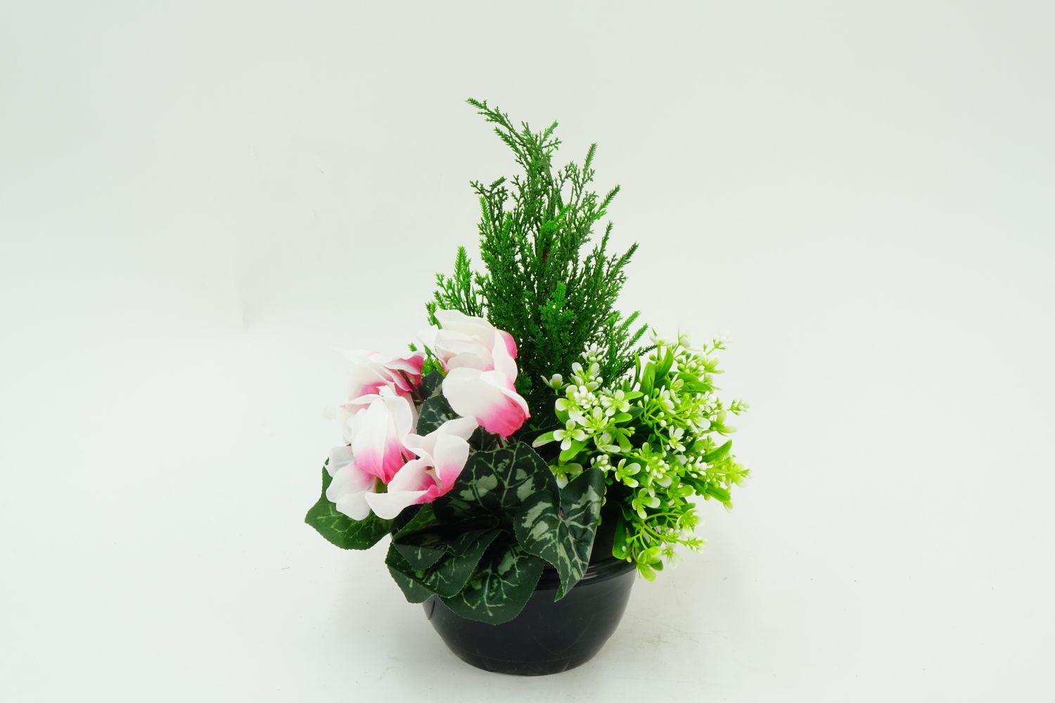 VASQUE DE BRUYÈRE, AZALÉE, LIERRE OU VASQUE DE SAPIN, CYCLAMEN, GYPSO.
