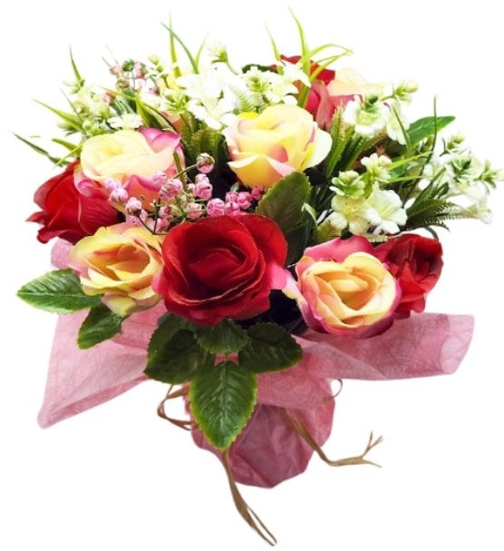 BOUQUET BULLE  BOUTON DE ROSE
