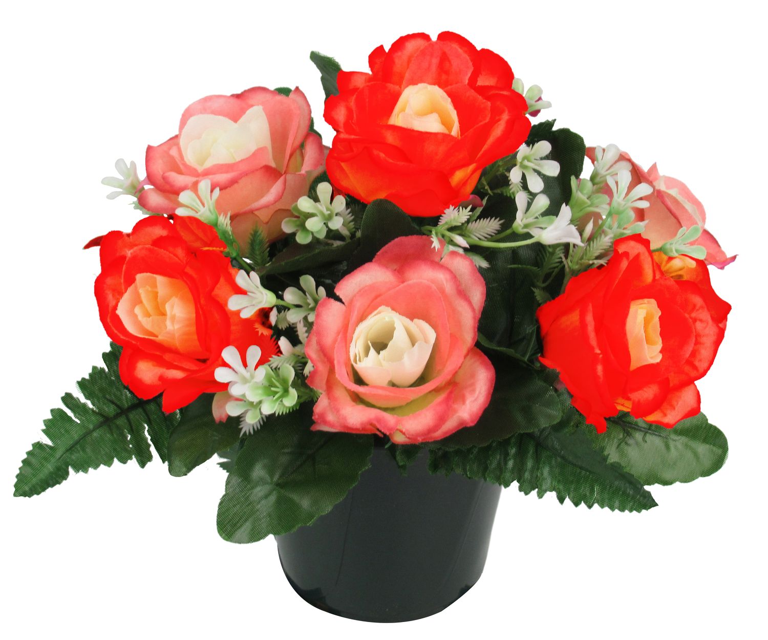 ROSE FLEURETTE EN POT ROSE SAUMON