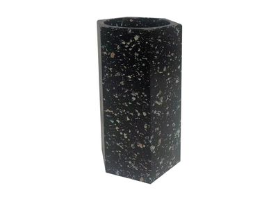 VASE FUNÉRAIRE EFFET GRANIT NOIR