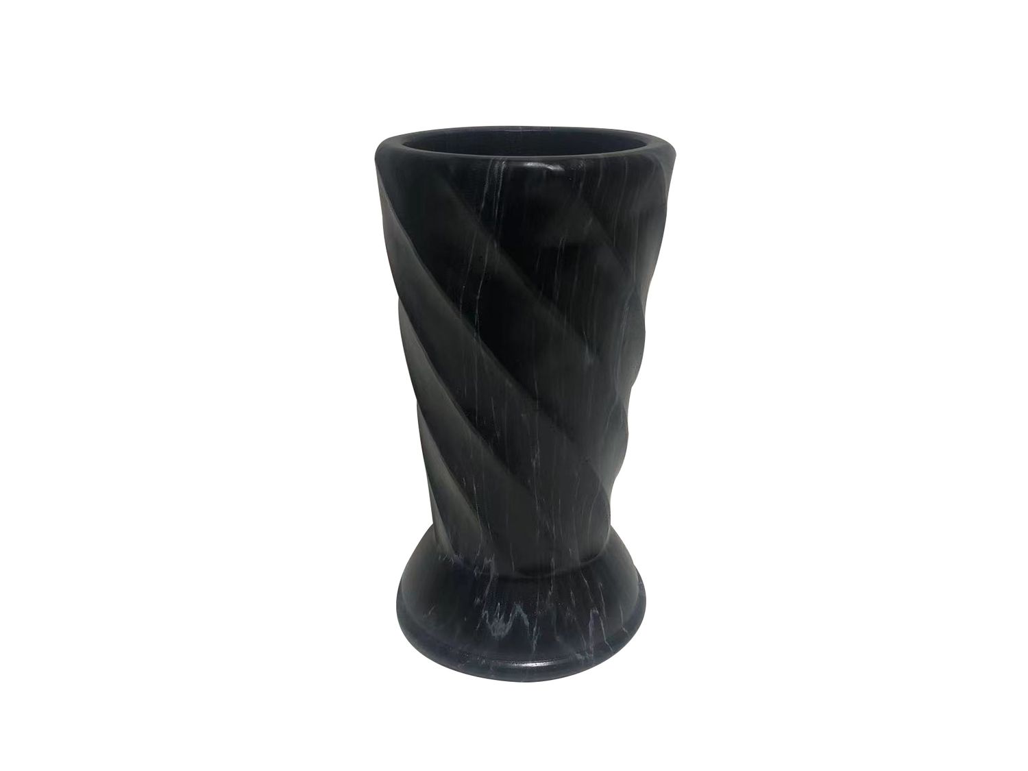 VASE FUNÉRAIRE EFFET MARBRE NOIR