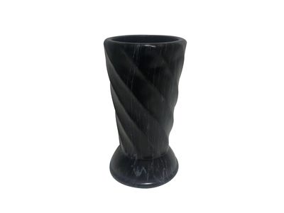 VASE FUNÉRAIRE EFFET MARBRE NOIR