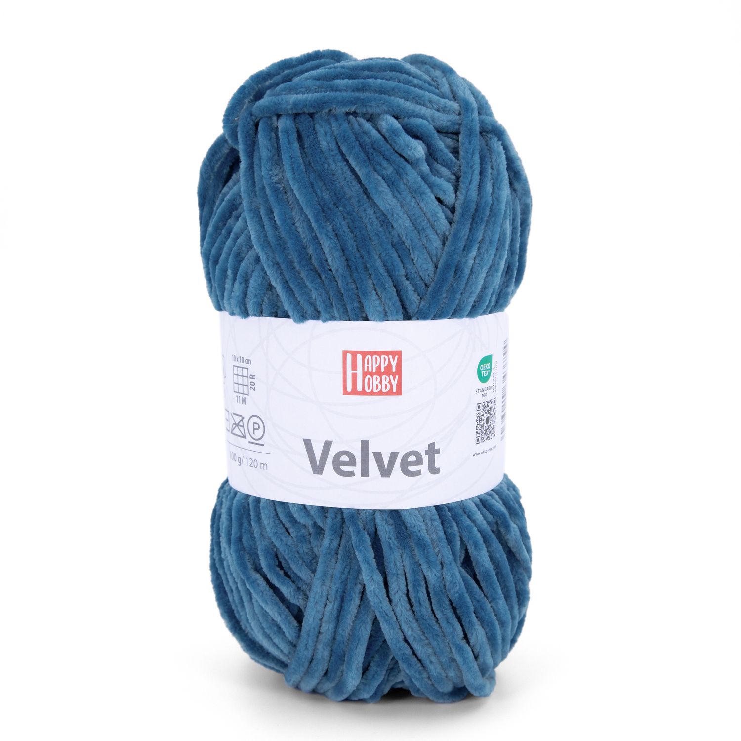 PELOTE VELVET 100G 120M BLEU