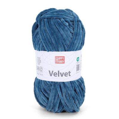 PELOTE VELVET 100G 120M BLEU