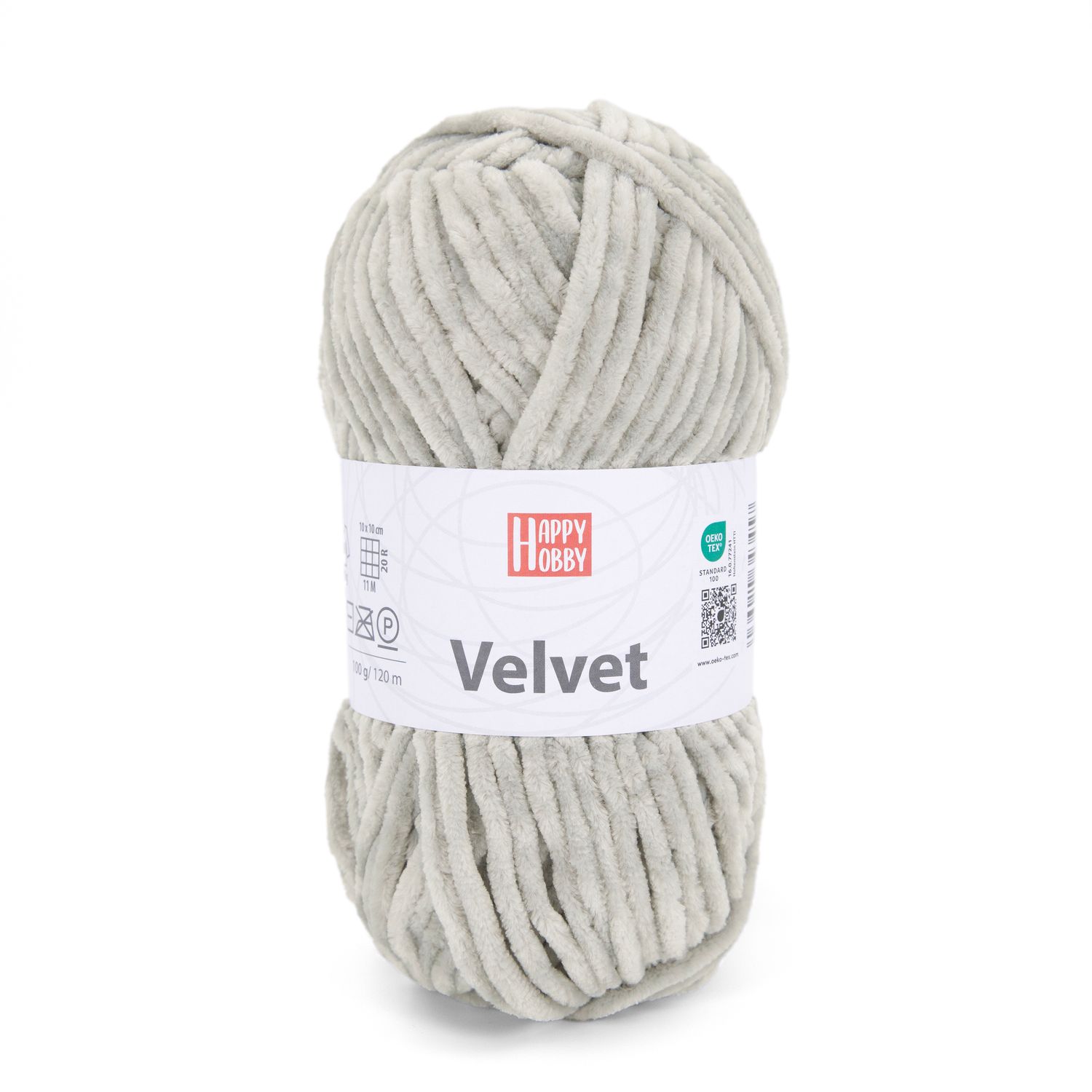 PELOTE VELVET 100G 120M GRIS