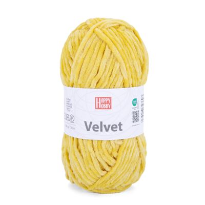 PELOTE VELVET 100G 120M JAUNE