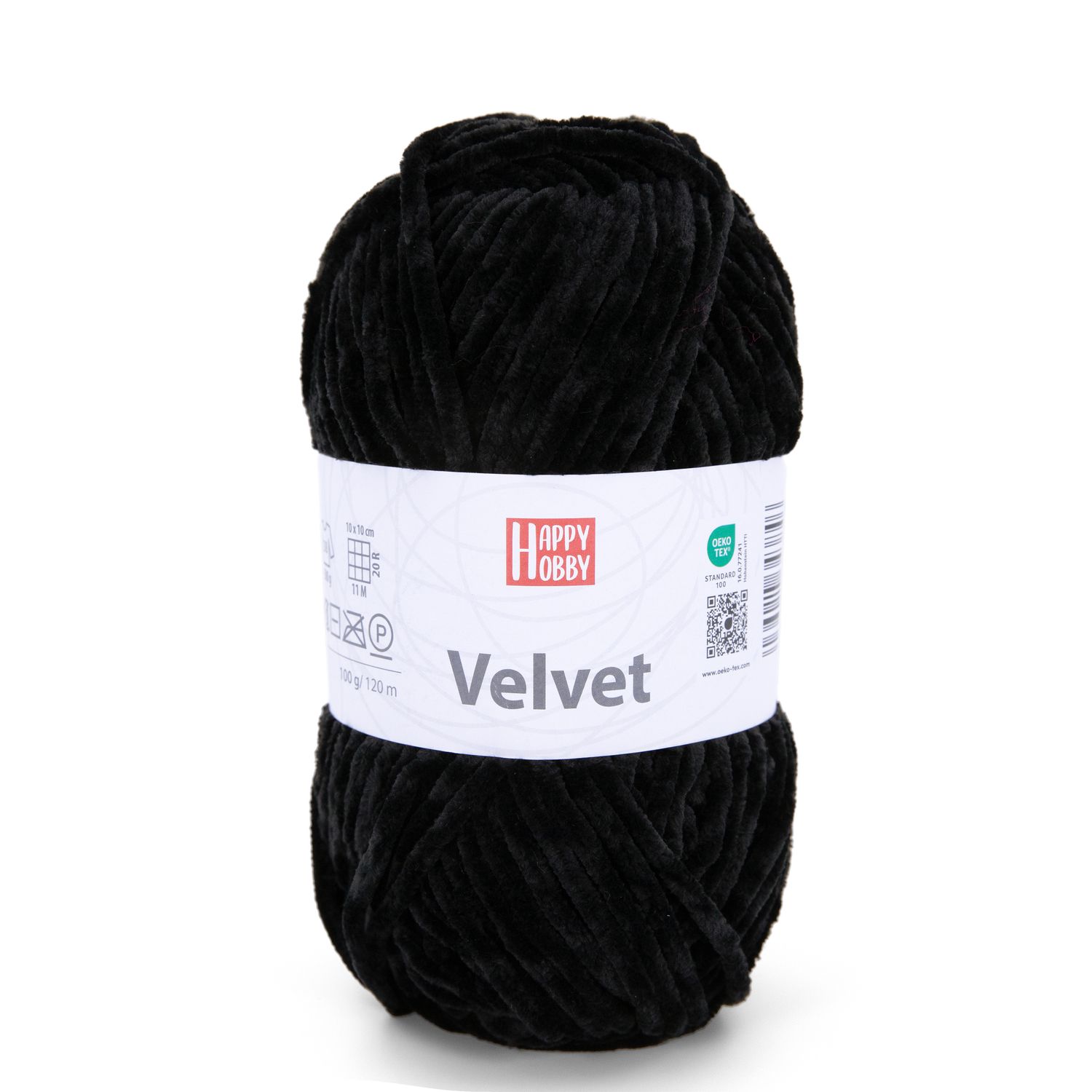 PELOTE VELVET 100G 120M NOIR