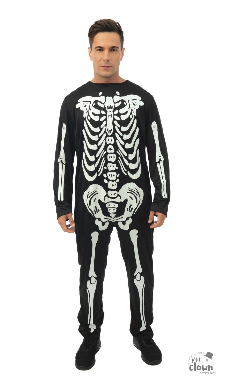 COSTUME ADULTE SQUELETTE PHOSPHORESCENT L/XL