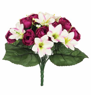 BOUQUET DE LYS ET ROSES