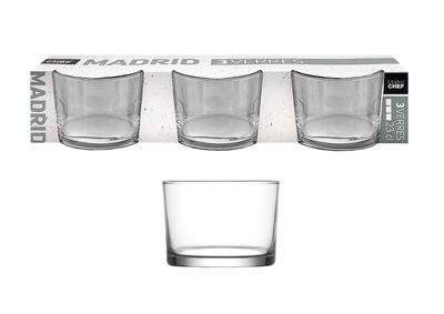 LOT DE 3 VERRES "MADRID"