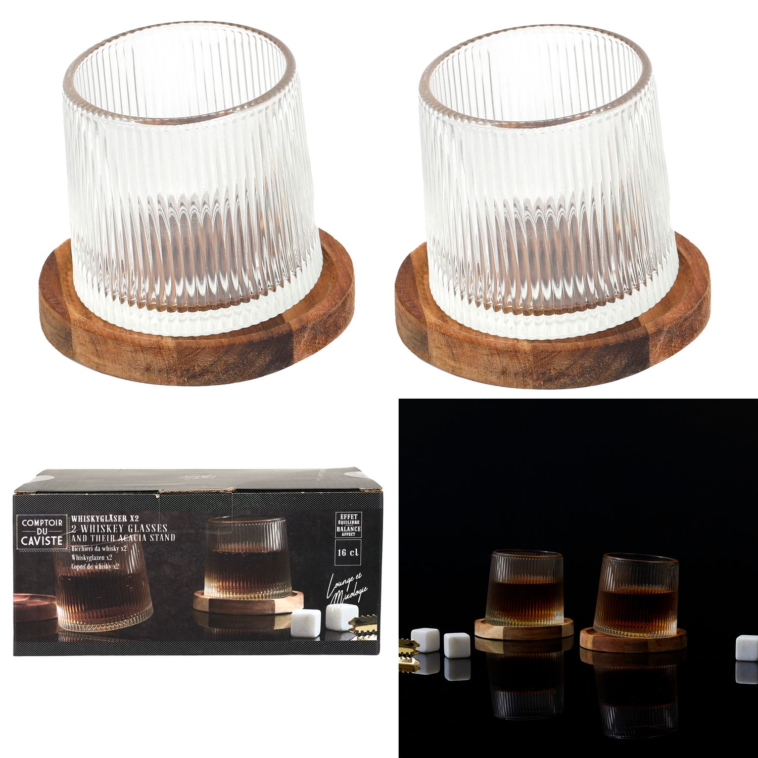 LE LOT DE 2 VERRES À WHISKY