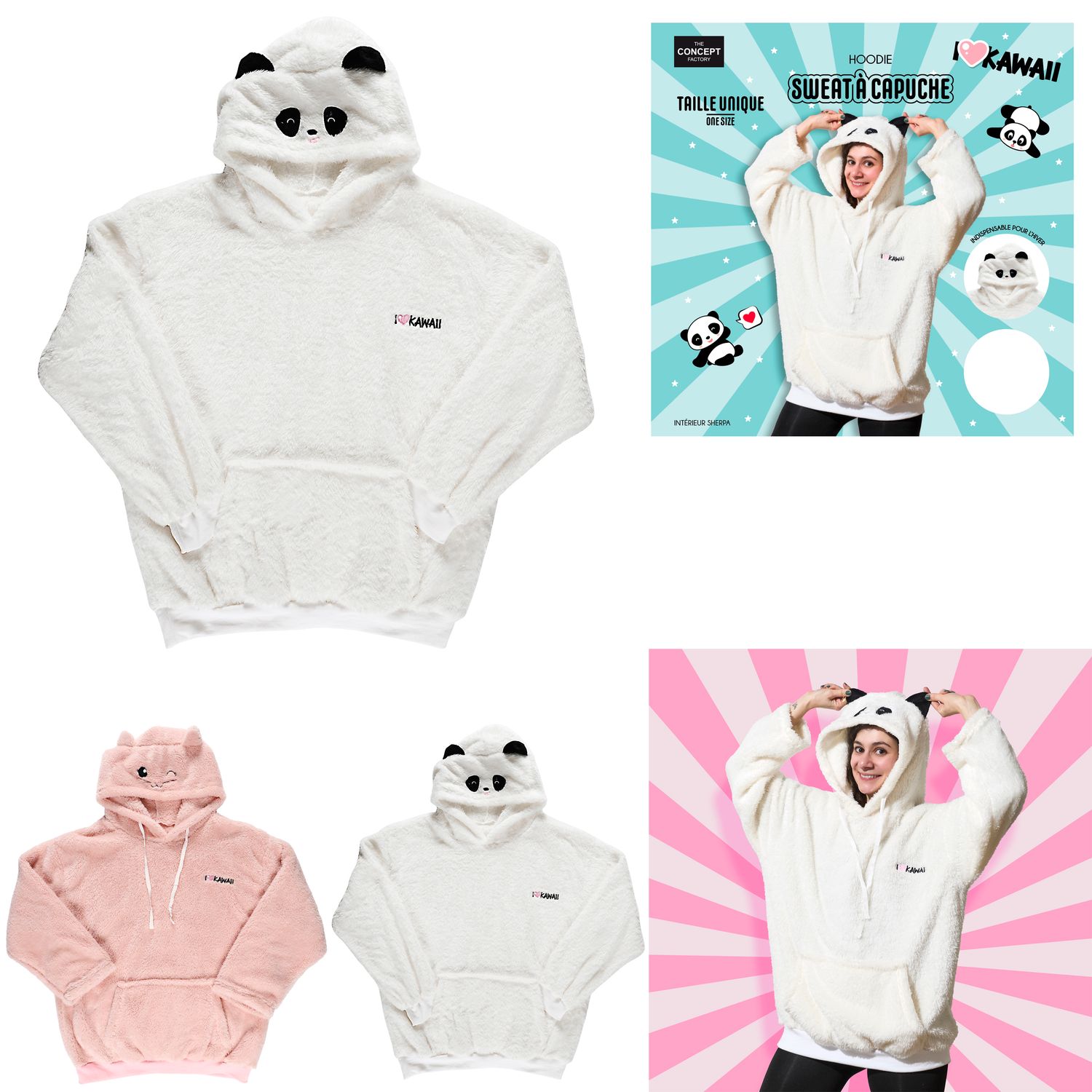 SWEAT SHERPA HOODIE KAWAII