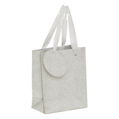 SAC PAILLETTE MINI 11.5X6X14CM ARGENT
