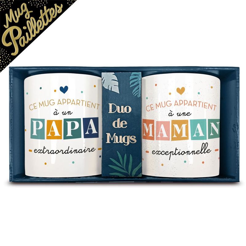 COFFRET MUG ET CHAUSSETTES OU DUO DE MUGS