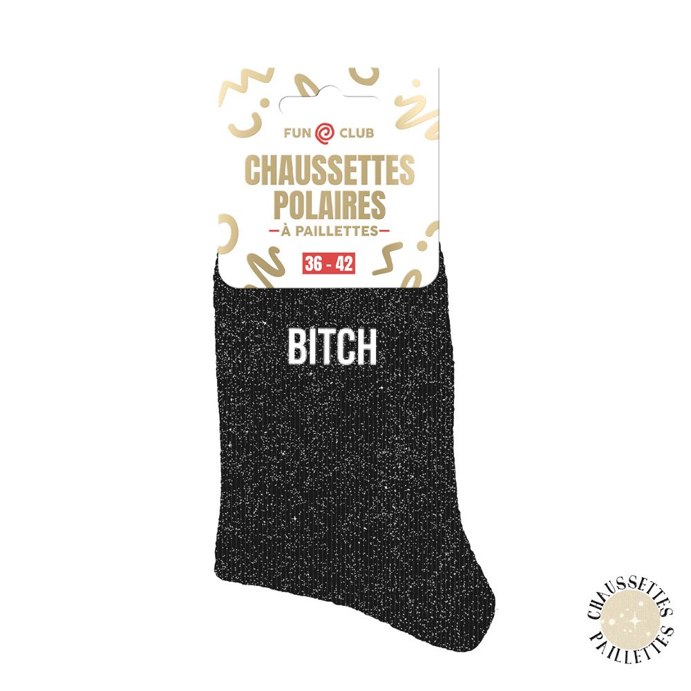 CHAUSSETTES HIVER FEMME BITCH
