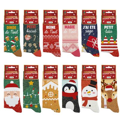 CHAUSSETTES PAILLETTES KITCH DE NOËL