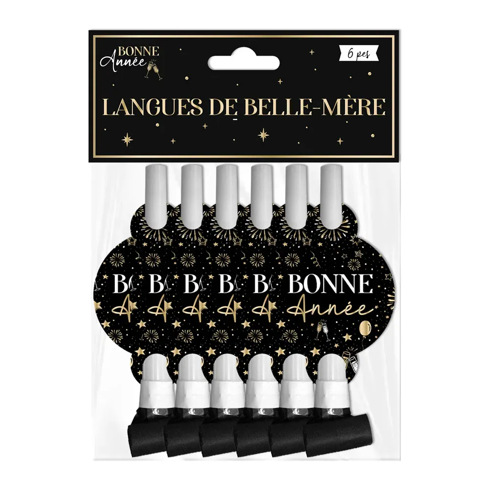 Sachet de 6 langues de belle-mère "Bonne Année"