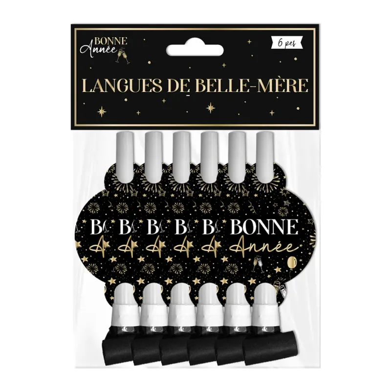 Sachet de 6 langues de belle-mère "Bonne Année"