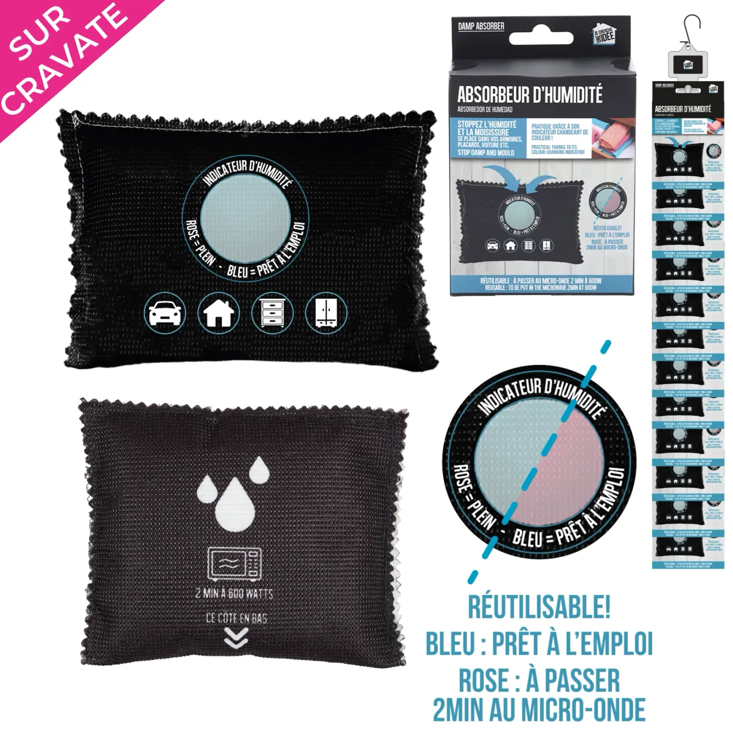 Absorbeur d'humidité avec témoin