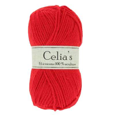 LOT DE 10 PELOTES "CELIAS"
 50G ROUGE