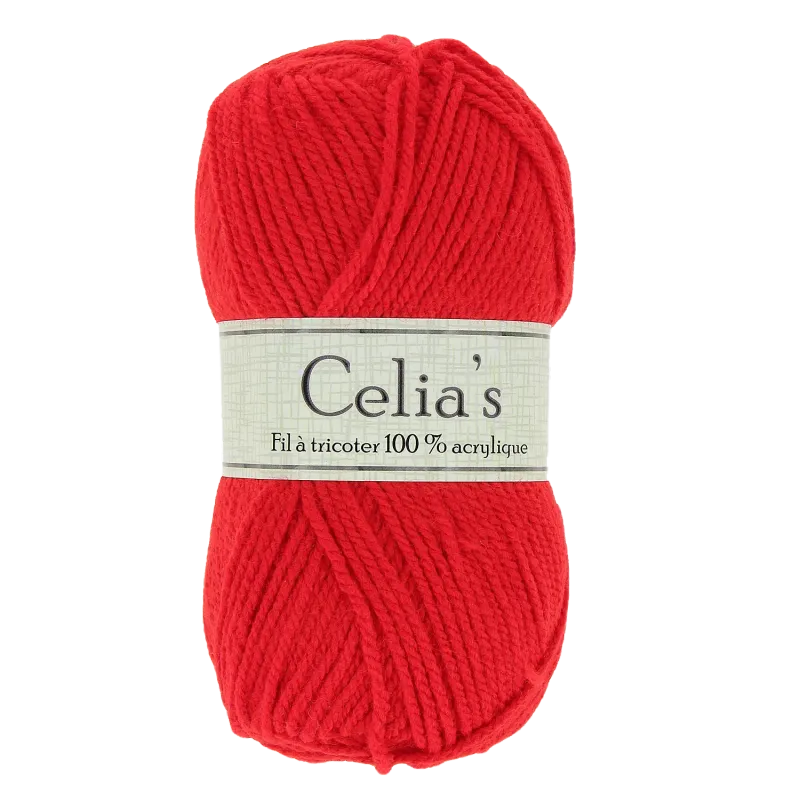 LOT DE 10 PELOTES "CELIAS"
 50G ROUGE