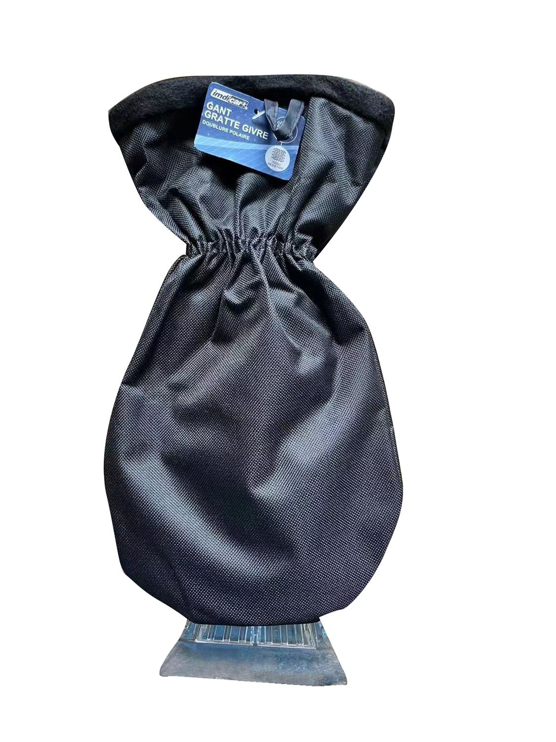 GANT GRATTE GIVRE FOURRÉ POLAIRE NOIR