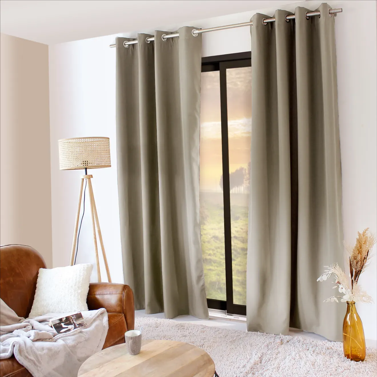 RIDEAU THERMIQUE 140X240CM NATUREL