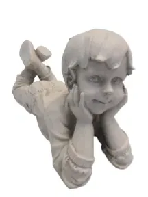 STATUE ENFANT ALLONGÉ